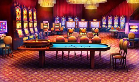 casino interior background carton character